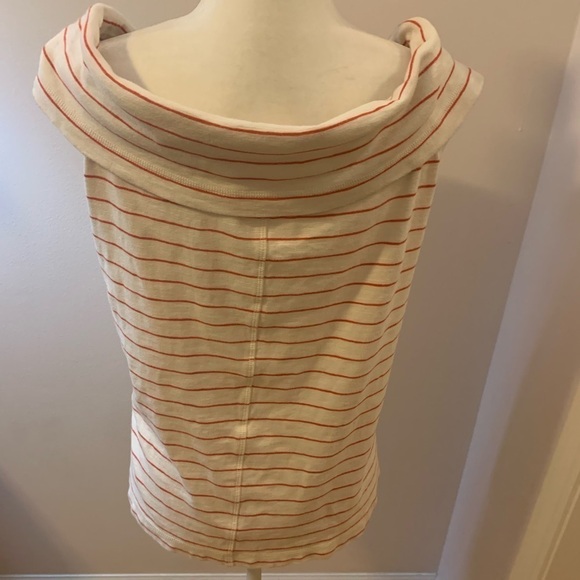 Lou & Grey orange striped summer top, size L - Picture 4 of 5